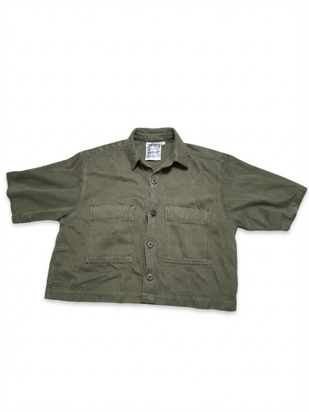 Jungmaven Women's Phinney Olive Green Denim Shirt Size XS